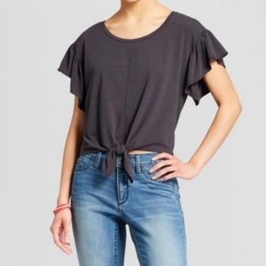 Missimo Ruffled Sleeved Top